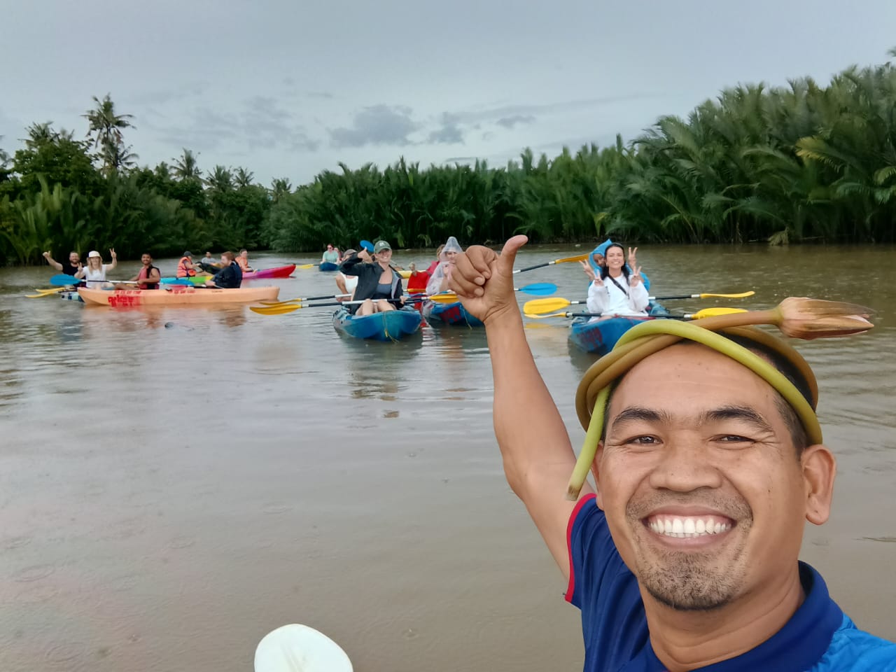 Kayaking among mangroves